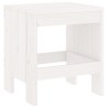 Tabourets de jardin lot de 2 blanc 40x36x45 cm bois massif pin 