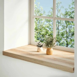 Appuis de fenêtre 2 pcs non traité 80x40x2 cm bois chêne massif 