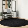 Tapis shaggy PAMPLONA poils longs moderne noir Ø 200 cm 