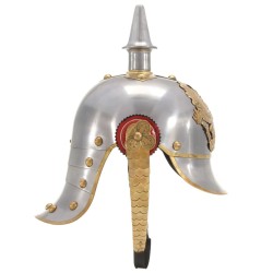 Casque prussien allemand antique pour GN Argenté Acier 