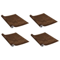 Films autoadhésifs pour portes 4 pcs Chêne foncé 210x90 cm PVC 