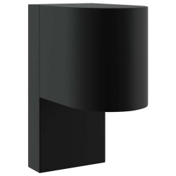 Appliques murales extérieures 2 pcs Acier inoxydable noir IP44 