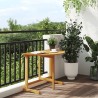 Table pliable de balcon 90x60x72 cm bois d'acacia solide 
