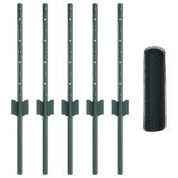 Set de Clôture de Jardin Hexagonal Set de 2 Vert 
