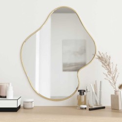 Miroir mural Doré 60x50 cm 