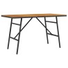 Table à manger - Noir, 110x55x62 cm, en bois d'acacia massif 