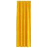 Rideaux occultants avec bandeau 2 pcs Jaune moutarde Velours 