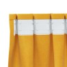 Rideaux occultants avec bandeau 2 pcs Jaune moutarde Velours 
