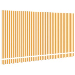 Tissu de remplacement de store pour cadre de 4x2 m Jaune et blanc 