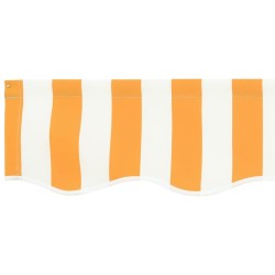 Tissu de remplacement de store pour cadre de 4x2 m Jaune et blanc 