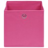 Boîtes de rangement 10 pcs Tissu intissé 28x28x28 cm Rose 