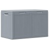Boîte de rangement de jardin 180 L Gris PP aspect bois 