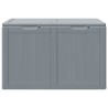Boîte de rangement de jardin 180 L Gris PP aspect bois 