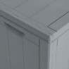 Boîte de rangement de jardin 180 L Gris PP aspect bois 