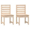 Chaises de jardin lot de 2 50x48x91,5 cm bois massif de pin 