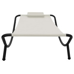 Lit de jardin crème 200x90 cm acier 