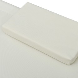 Lit de jardin crème 200x90 cm acier 