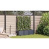 Jardinier avec treillis 3 pcs Gris 120x40x143 cm 