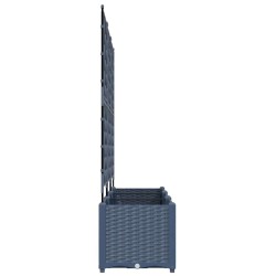 Jardinier avec treillis 3 pcs Gris 120x40x143 cm 