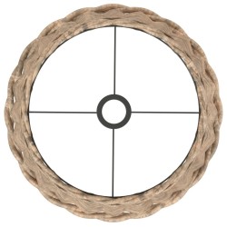 Abat-jour de plafonnier marron Ø40x26 cm osier 