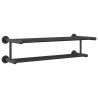 Porte-serviettes Noir 61 x 23 x 17 cm Acier inoxydable 