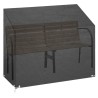 Housses de banc de jardin 2 pcs 8 œillets 160x70x70/88 cm PE 