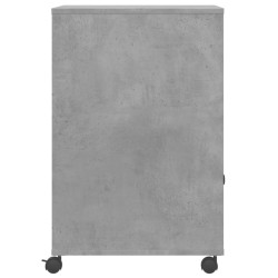 Support d'imprimante avec roulettes gris béton 60x48x74 cm 