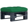 Pouf palette de jardin noir bois de pin imprégné 