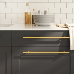 Poignées d'armoire 20 pcs doré 320 mm acier inoxydable 