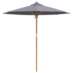 Parasol de jardin gris foncé 217 x 230 cm en bambou 