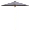 Parasol de jardin gris foncé 217 x 230 cm en bambou 