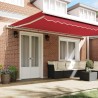 Tissu de remplacement de store pour cadre 5x3,5 m Rouge 