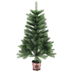 Arbre de Noël artificiel aiguilles réalistes 65 cm vert 