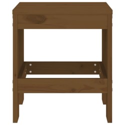 Tabourets de jardin lot de 2 marron miel 40x36x45 cm pin massif 