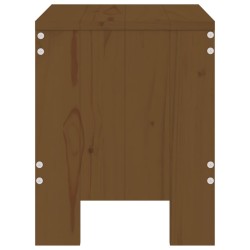 Tabourets de jardin lot de 2 marron miel 40x36x45 cm pin massif 