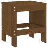 Tabourets de jardin lot de 2 marron miel 40x36x45 cm pin massif 