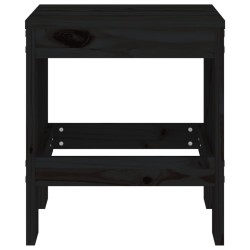 Tabourets de jardin lot de 2 noir 40x36x45 cm bois massif pin 