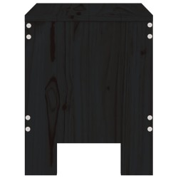Tabourets de jardin lot de 2 noir 40x36x45 cm bois massif pin 