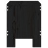 Tabourets de jardin lot de 2 noir 40x36x45 cm bois massif pin 
