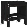 Tabourets de jardin lot de 2 noir 40x36x45 cm bois massif pin 