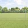 Clôture en fil soudé avec 10 poteaux en U Argent 1,2x10 m Acier 