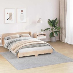 Tapis Shaggy à poils longs Gris 200x200 cm PP 