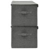 Boîtes de rangement 2 pcs Tissu 50x30x25 cm Anthracite 