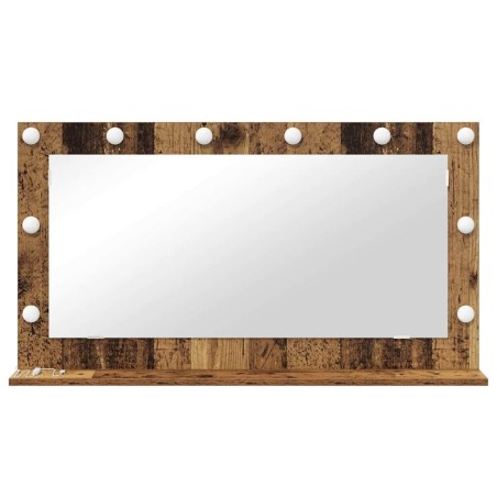 Miroir de Toilette Bois ancien Bois et Verre 100 x 55 x 18 cm 