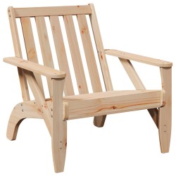 Chaise de jardin adirondack 75x77x77 cm bois massif de pin 