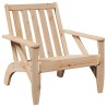 Chaise de jardin adirondack 75x77x77 cm bois massif de pin 