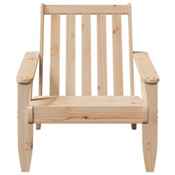 Chaise de jardin adirondack 75x77x77 cm bois massif de pin 