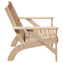 Chaise de jardin adirondack 75x77x77 cm bois massif de pin 