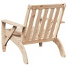 Chaise de jardin adirondack 75x77x77 cm bois massif de pin 