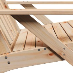 Chaise de jardin adirondack 75x77x77 cm bois massif de pin 
